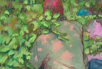Pastel of pickers